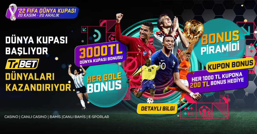 TrBet 2022 Dünya Kupası Bonus Kampanyaları - Her Gole Bonus 